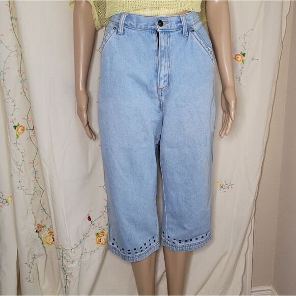Vintage High Rise denim Jean Capris by Kyoto Kasuals - Picture 13 of 14